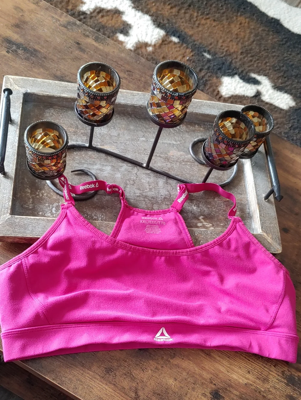 Reebok XXL Pink Tstrap Soft Unpadded Wirefree bra